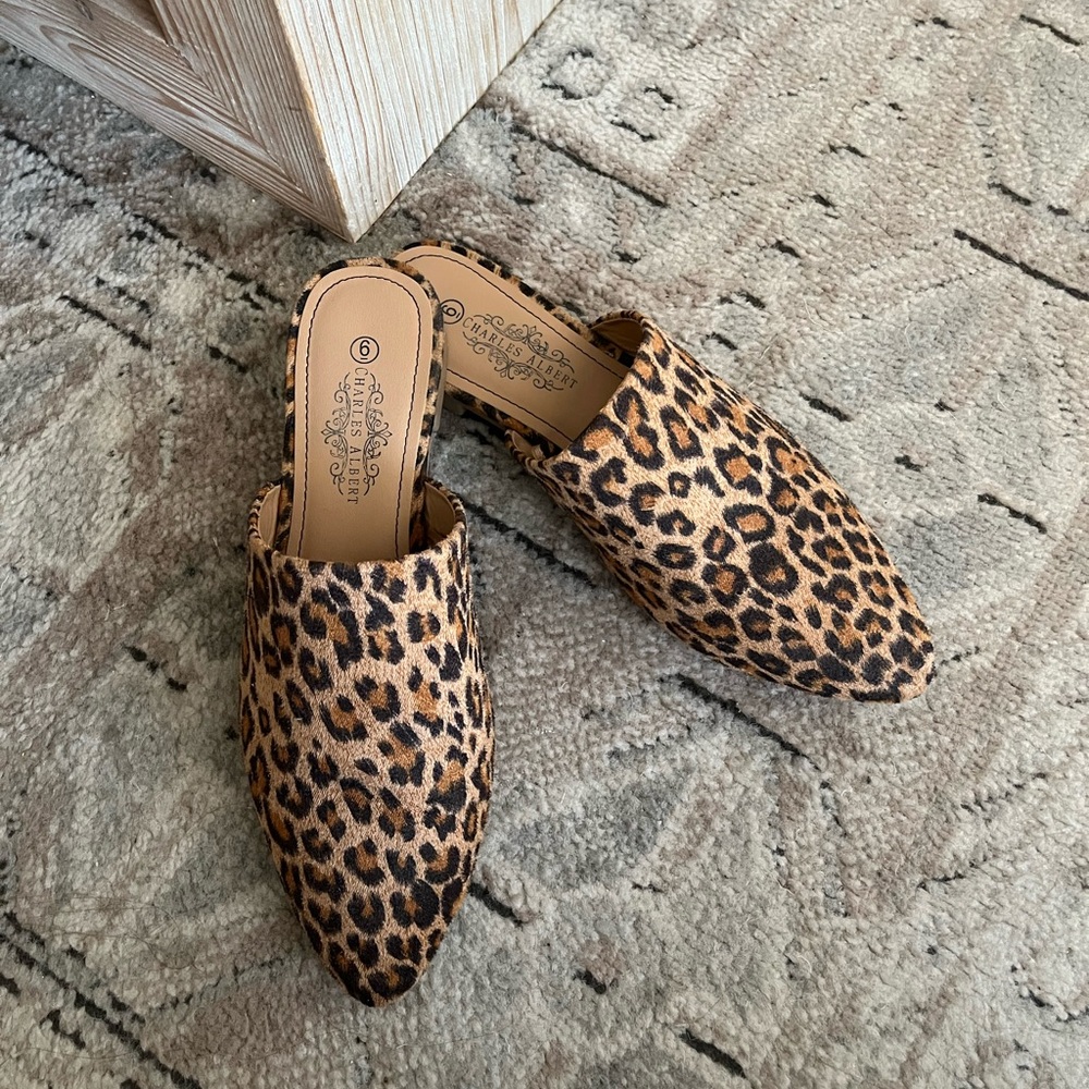 Leopard Print Women's Mules